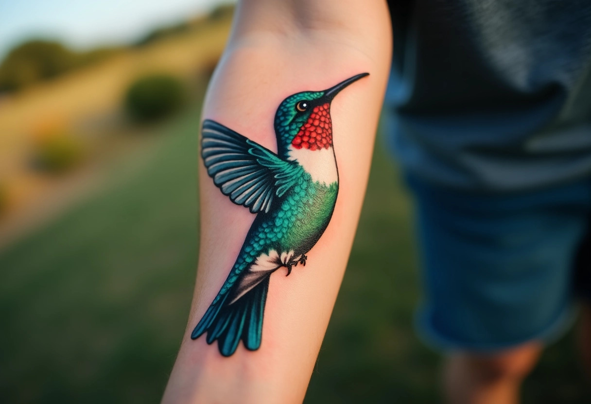 colibri tatouage